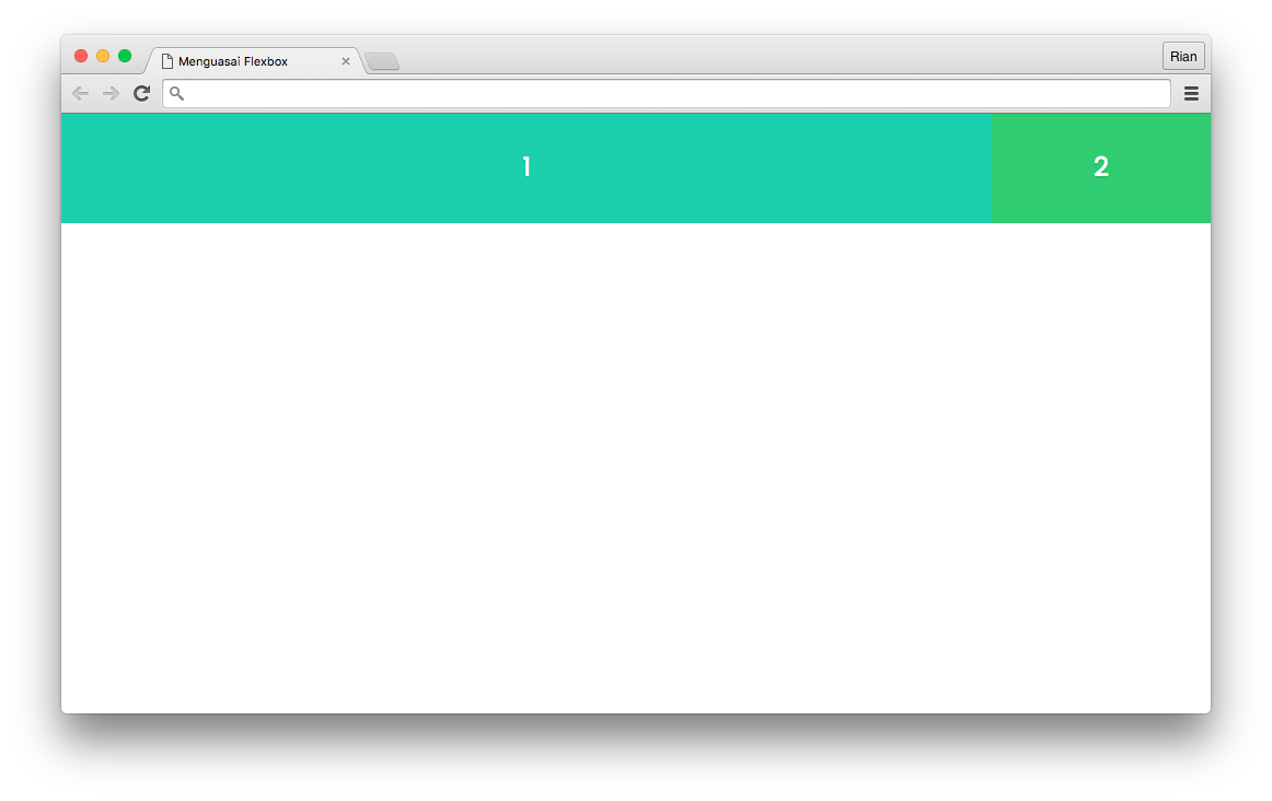 flexbox layout: Penambahan Flex-grow: 1 pada box 1