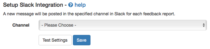 Slack Integration Saber Feedback