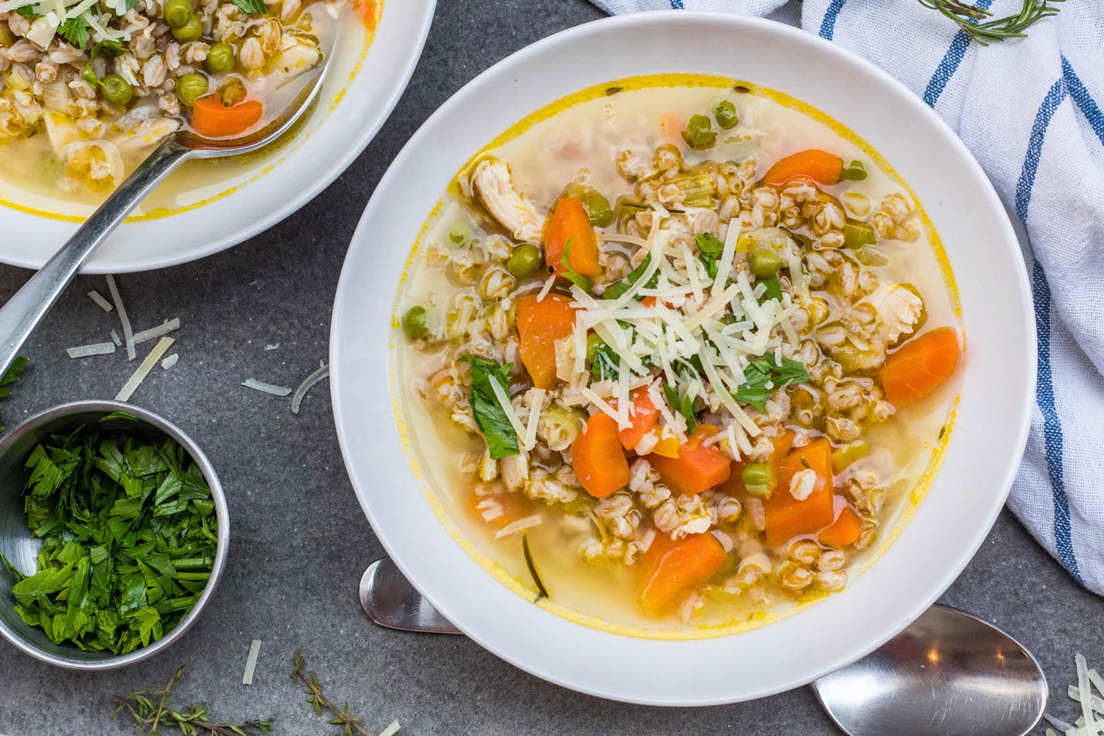 Comforting Chicken Vegetable Farro Soup