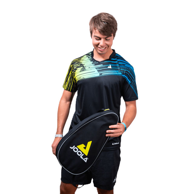 Professional Pickleball Tour Player Ben Johns holding a JOOLA VISION DUO Pickleball Paddle Bag