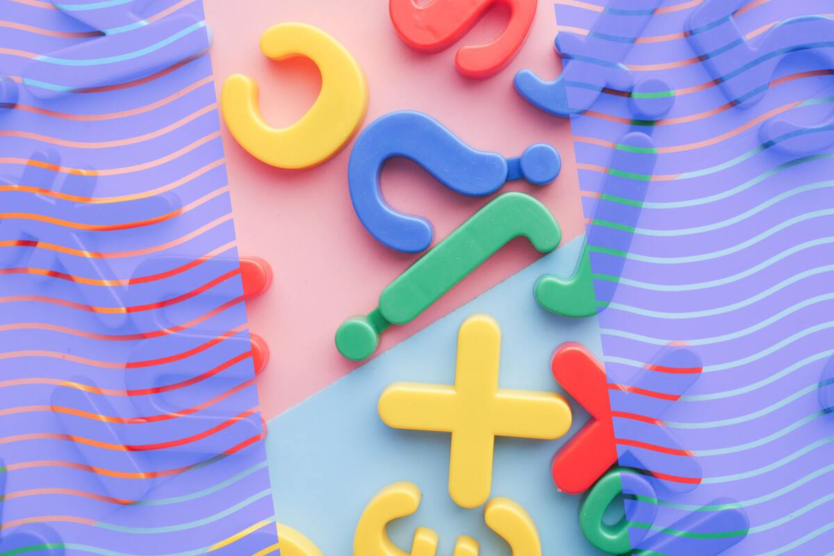 Coloured jumbled letters
