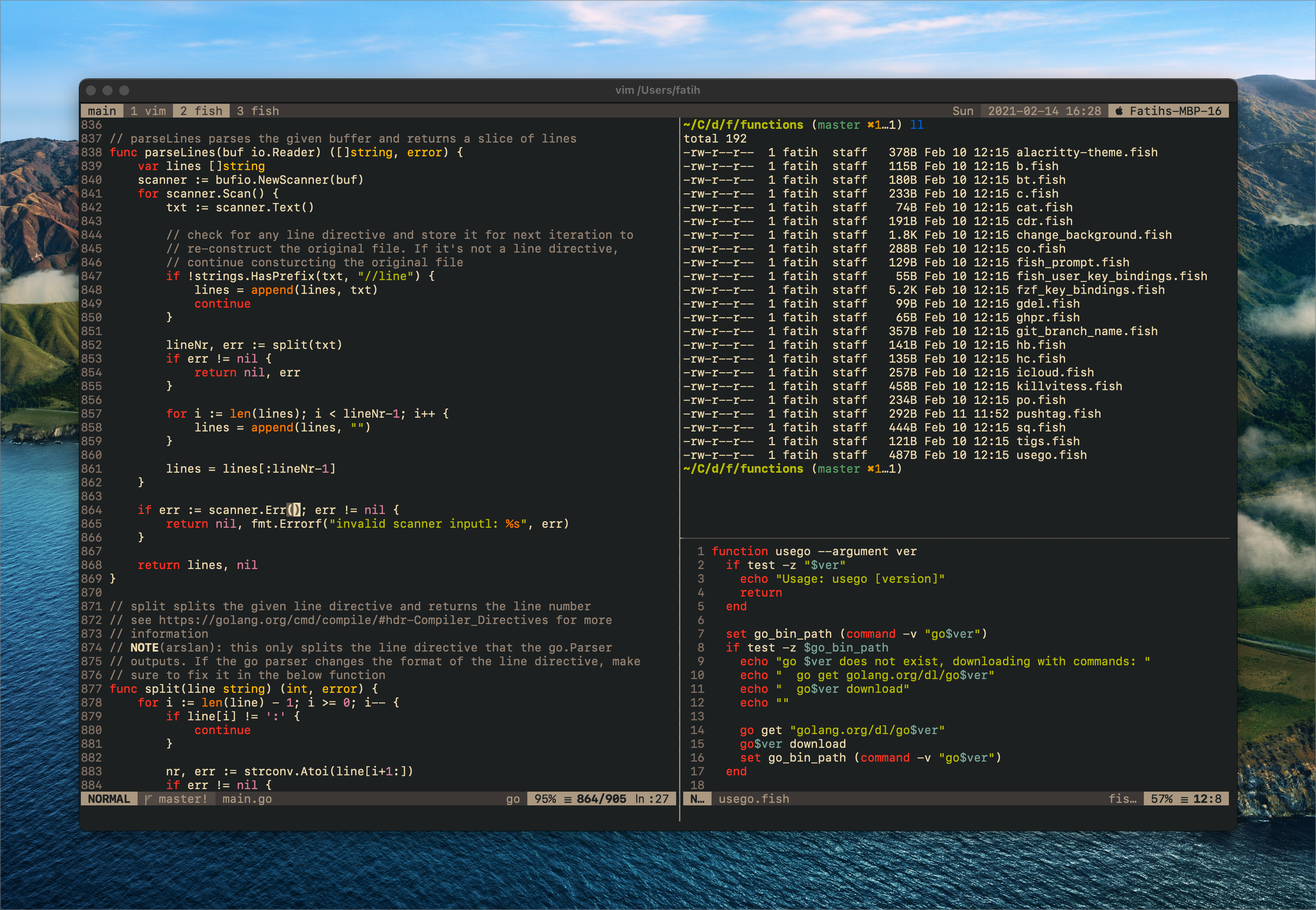 gruvbox theme in dark mode