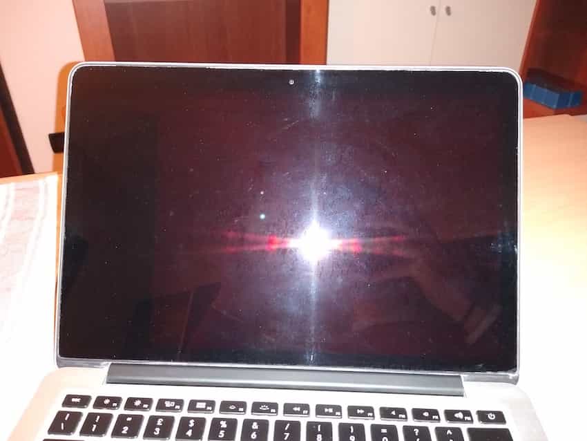 The screen after the treatment.