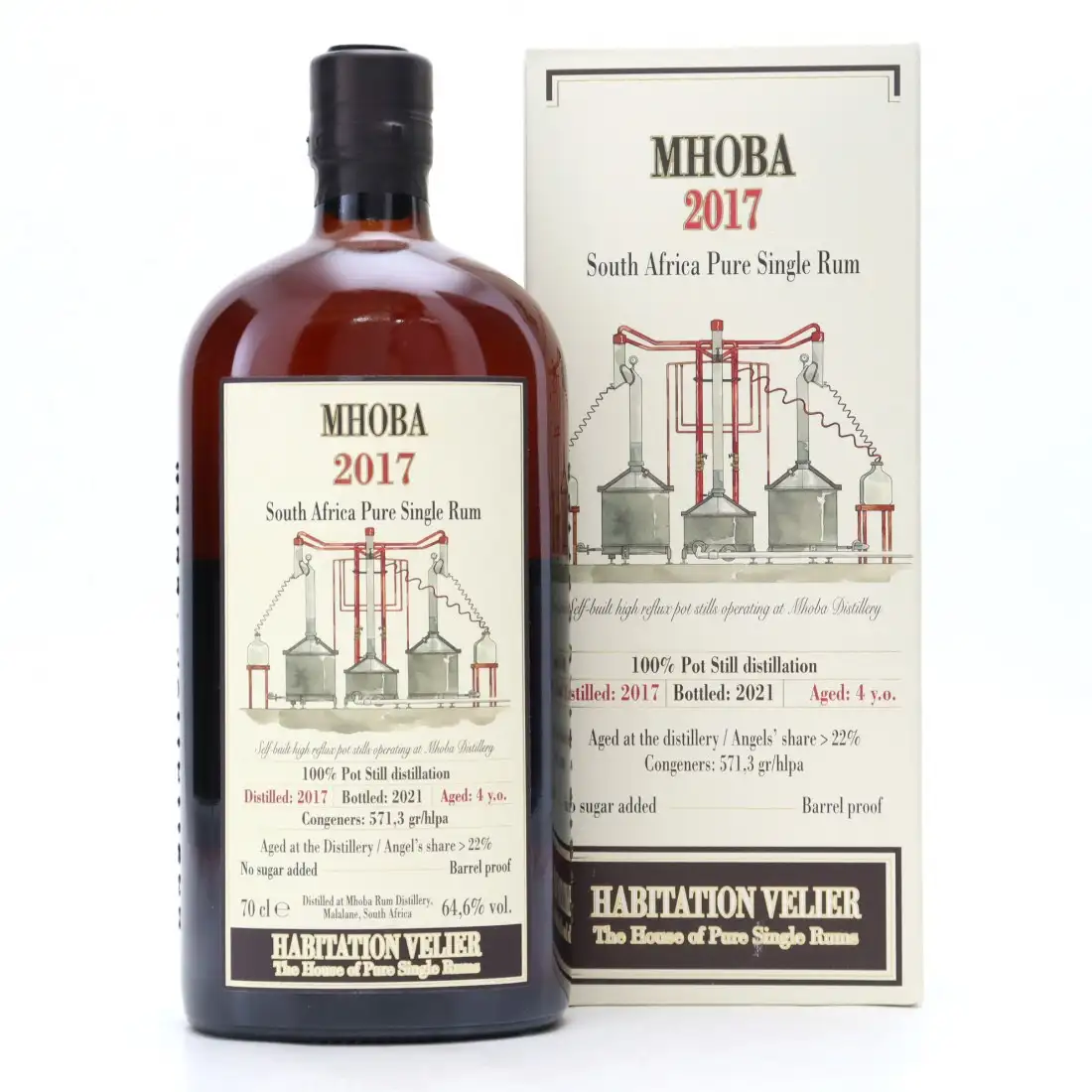 Image of the front of the bottle of the rum 2017