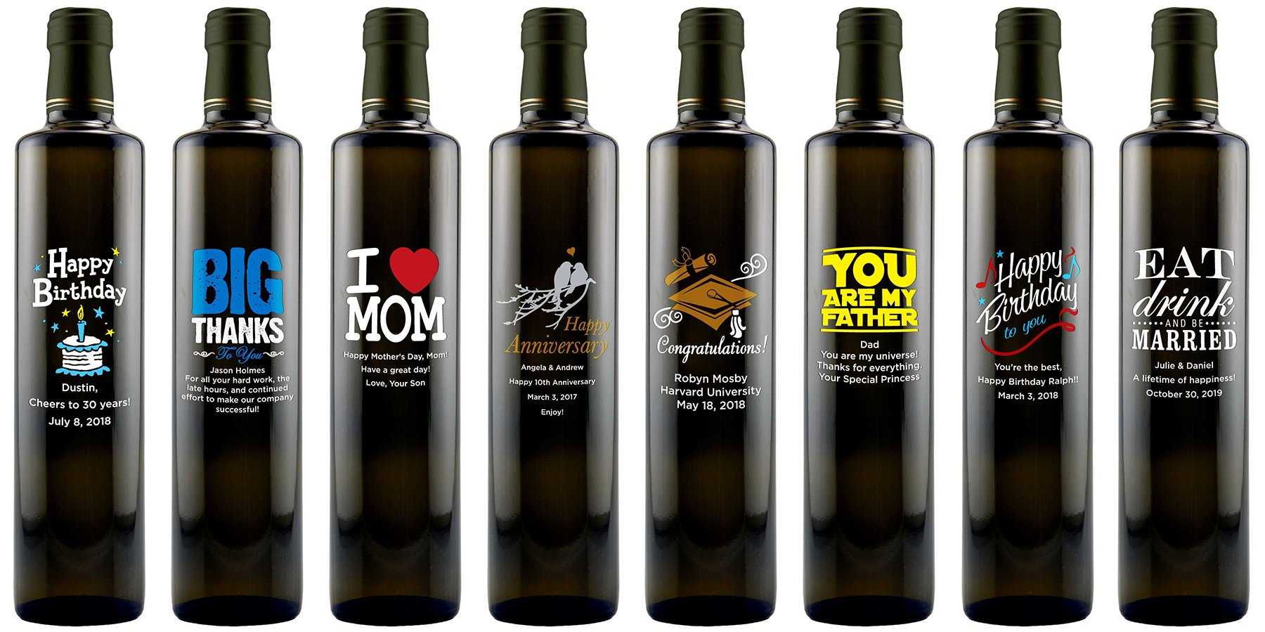 Personalized Olive Oil Bottles Unique Foodie Gifts Etchingx