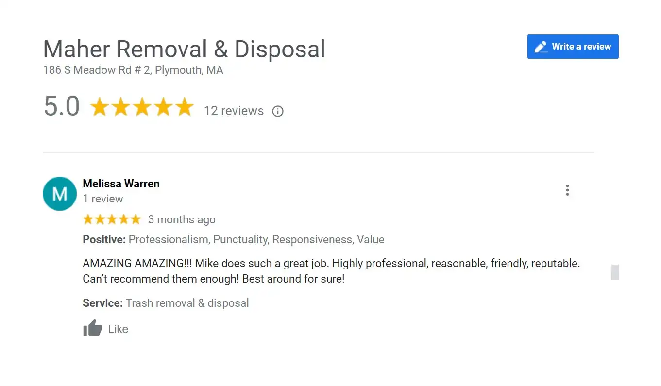 Maher Removal & Disposal offers residential and commercial Trash Pickup & Junk Removal services in Fairhaven, MA