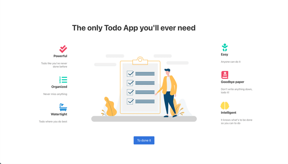 Features page