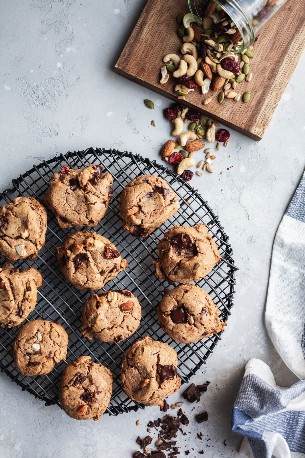 Almond Butter Trail Mix Cookies