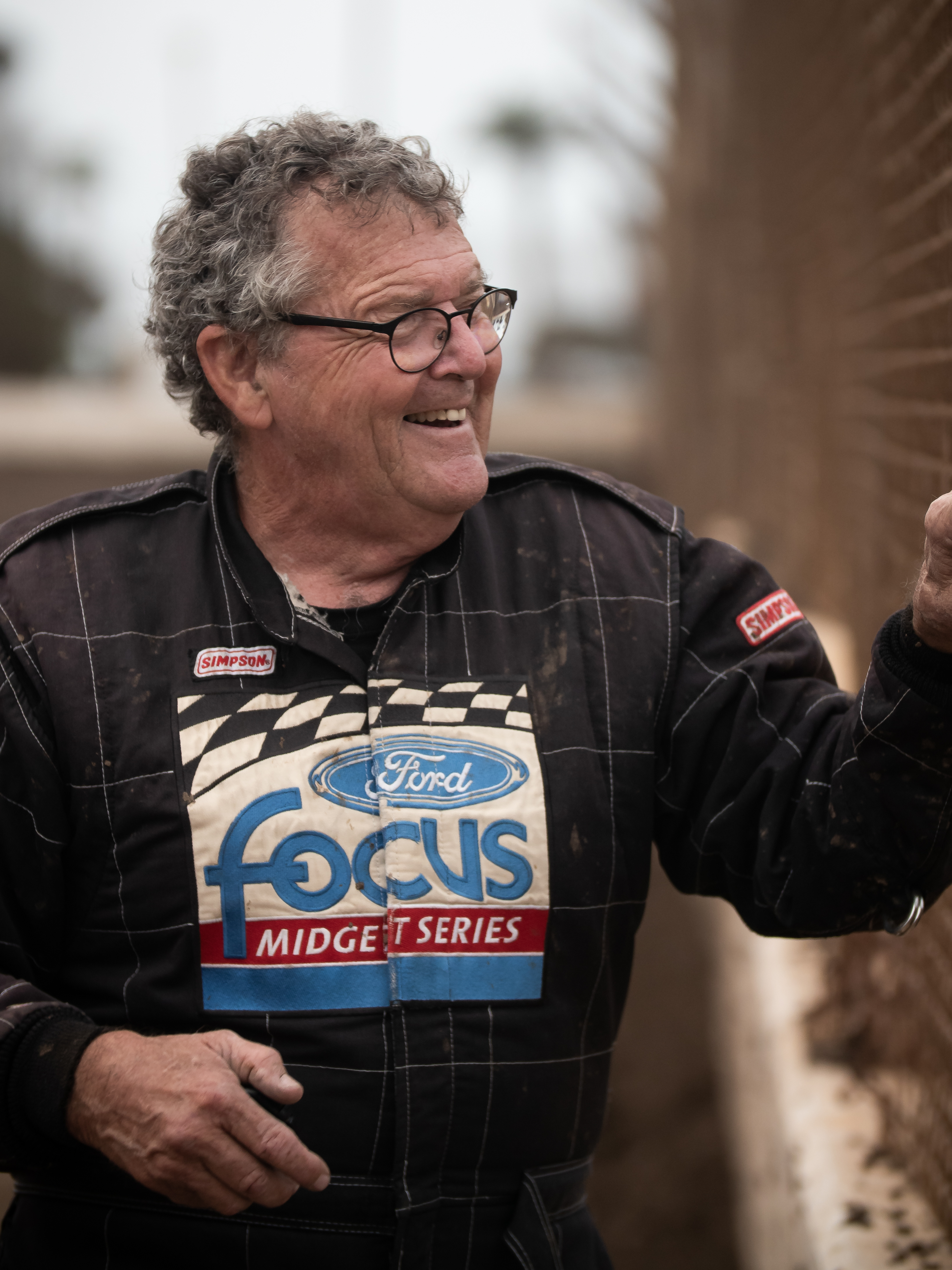 Wally Pankratz timing a driving on the training course