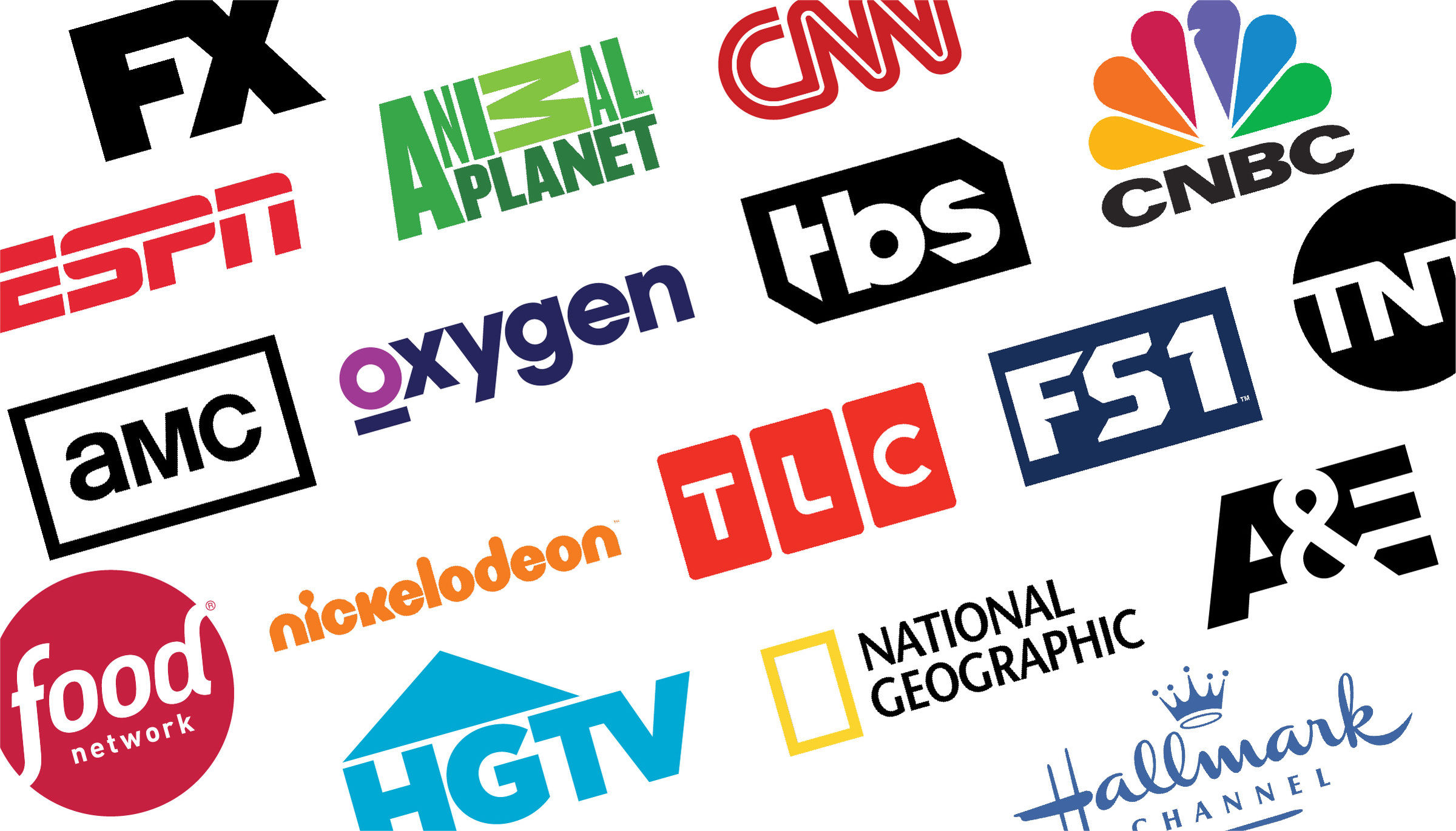 Logos of various cable media networks