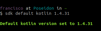 Definir a versão padrão do Kotlin
