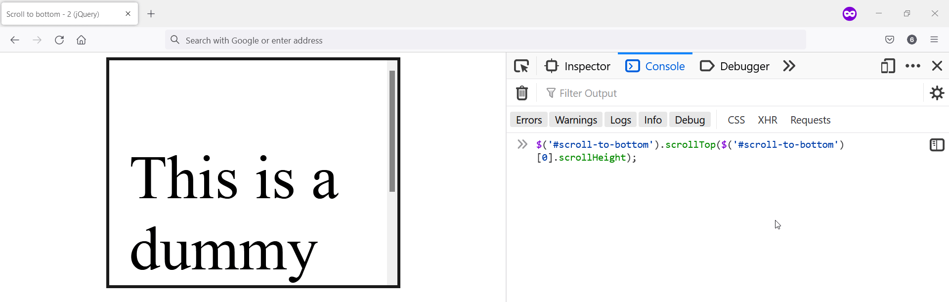 Scroll to Bottom of a Div in JavaScript   Delft Stack