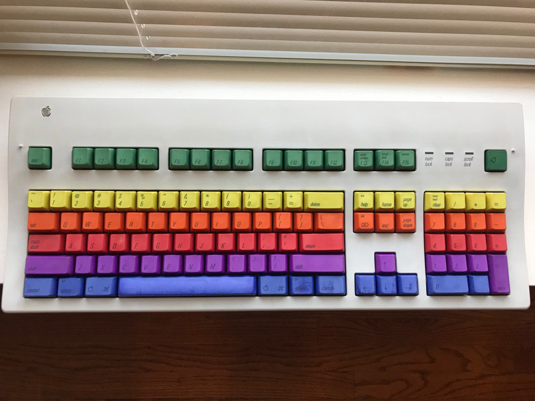 Keyboard with Died Keycaps