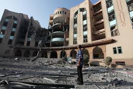 At the Islamic University in Gaza