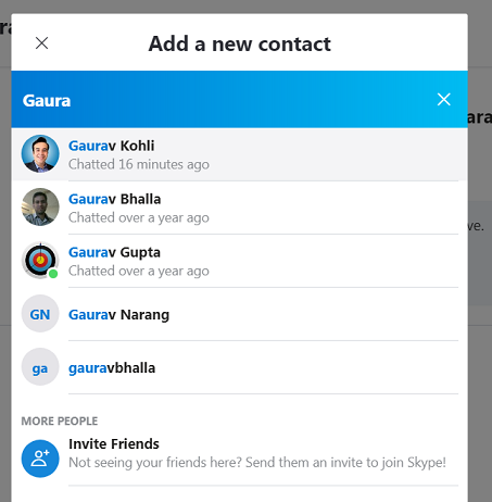 cannot add contacts to skype for business