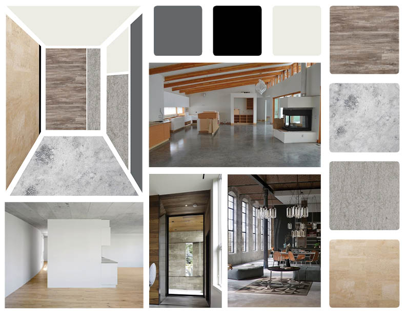 Picture of mood board for an innovation center.