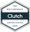 Top B2B Companies United States 2020 gray badge by Clutch.co.