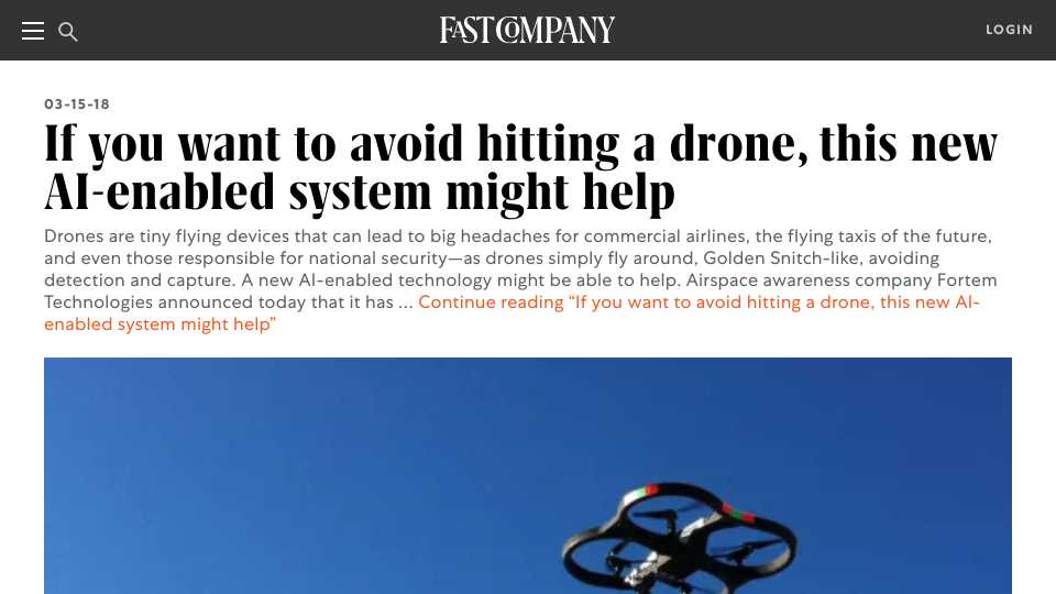 If you want to avoid hitting a drone, this new AI-enabled system might help