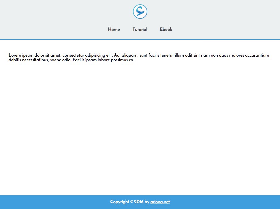 Flexbox - Layout website dengan footer tetap berada dibawah