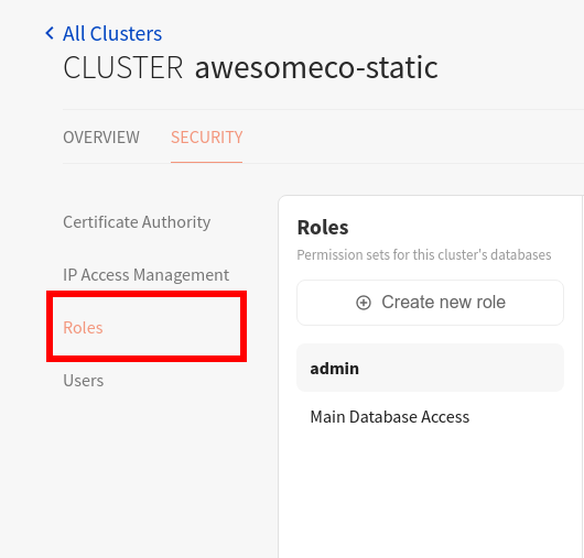 Roles Tab