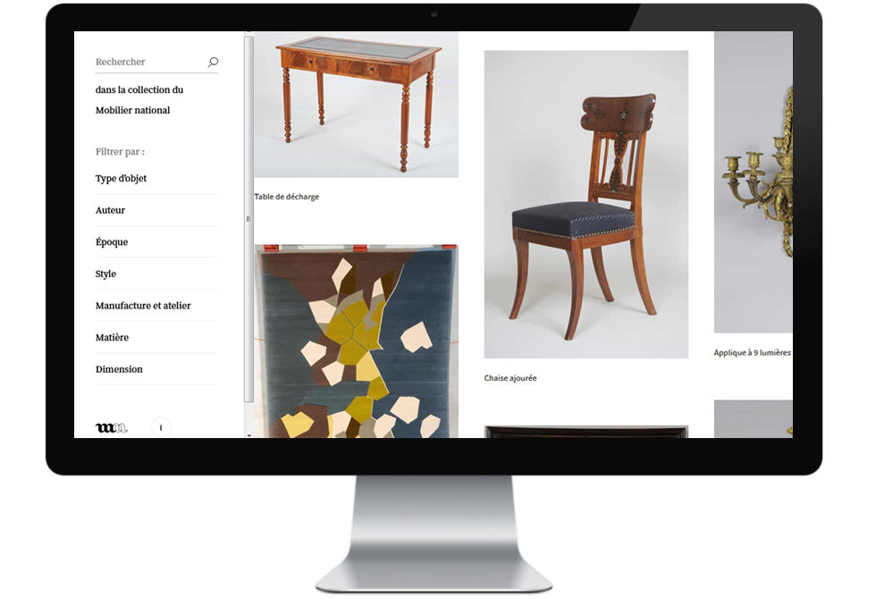 Interface de l'outil développé par le défi Gobelins