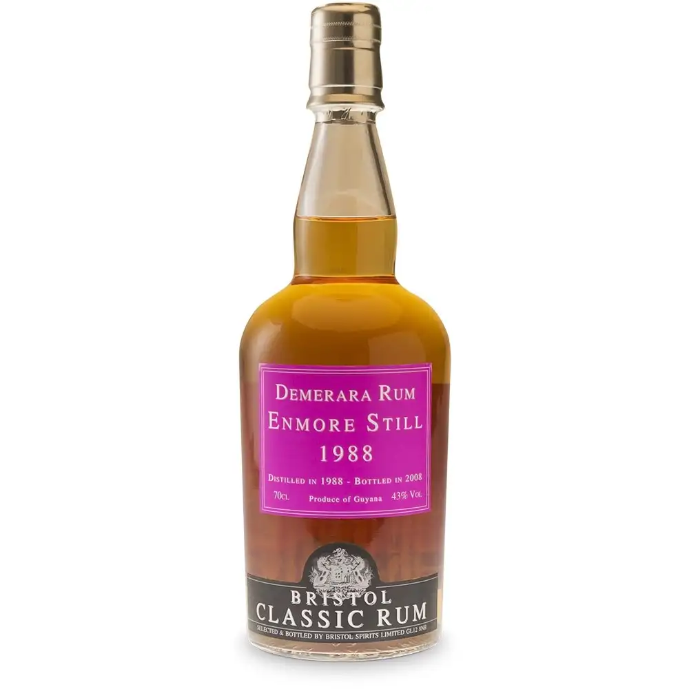 Image of the front of the bottle of the rum Demerara Rum Enmore Still