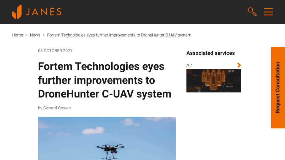 Fortem Technologies eyes further improvements to DroneHunter C-UAV system