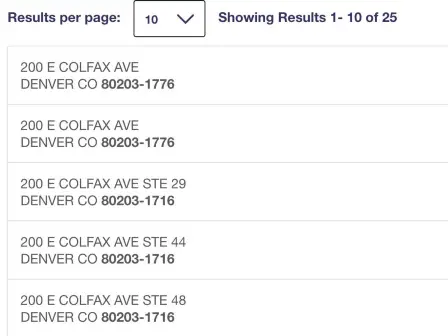 USPS full verified address with a ZIP+4 appended.