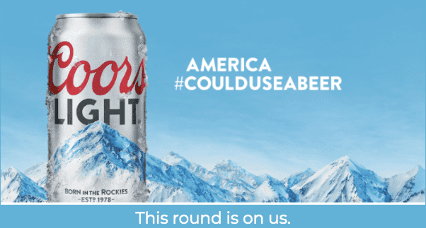 america coulduseabeer says coors light