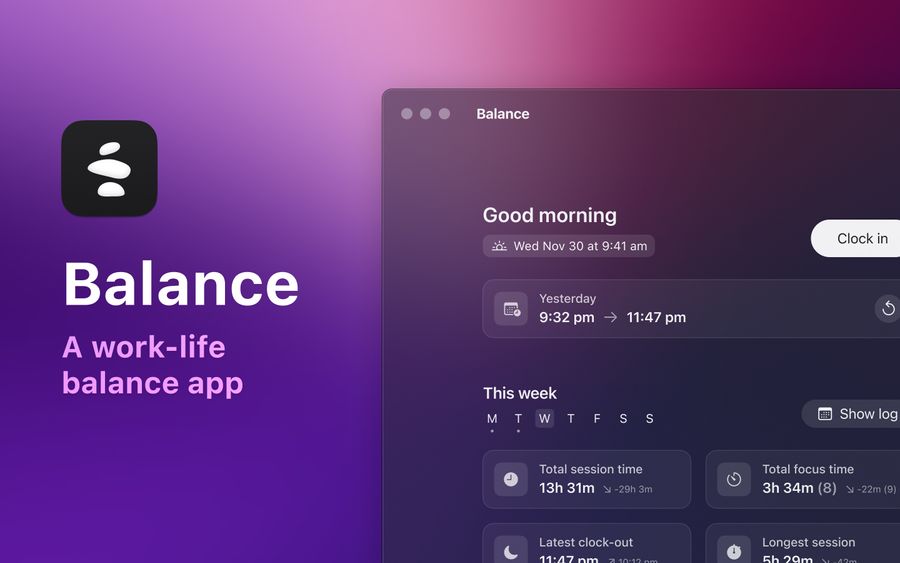 Balance app preview