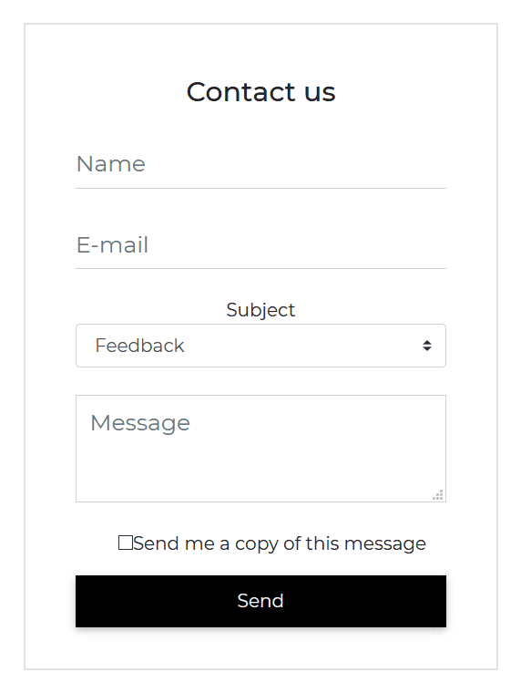 Angular Bootstrap Form Contact