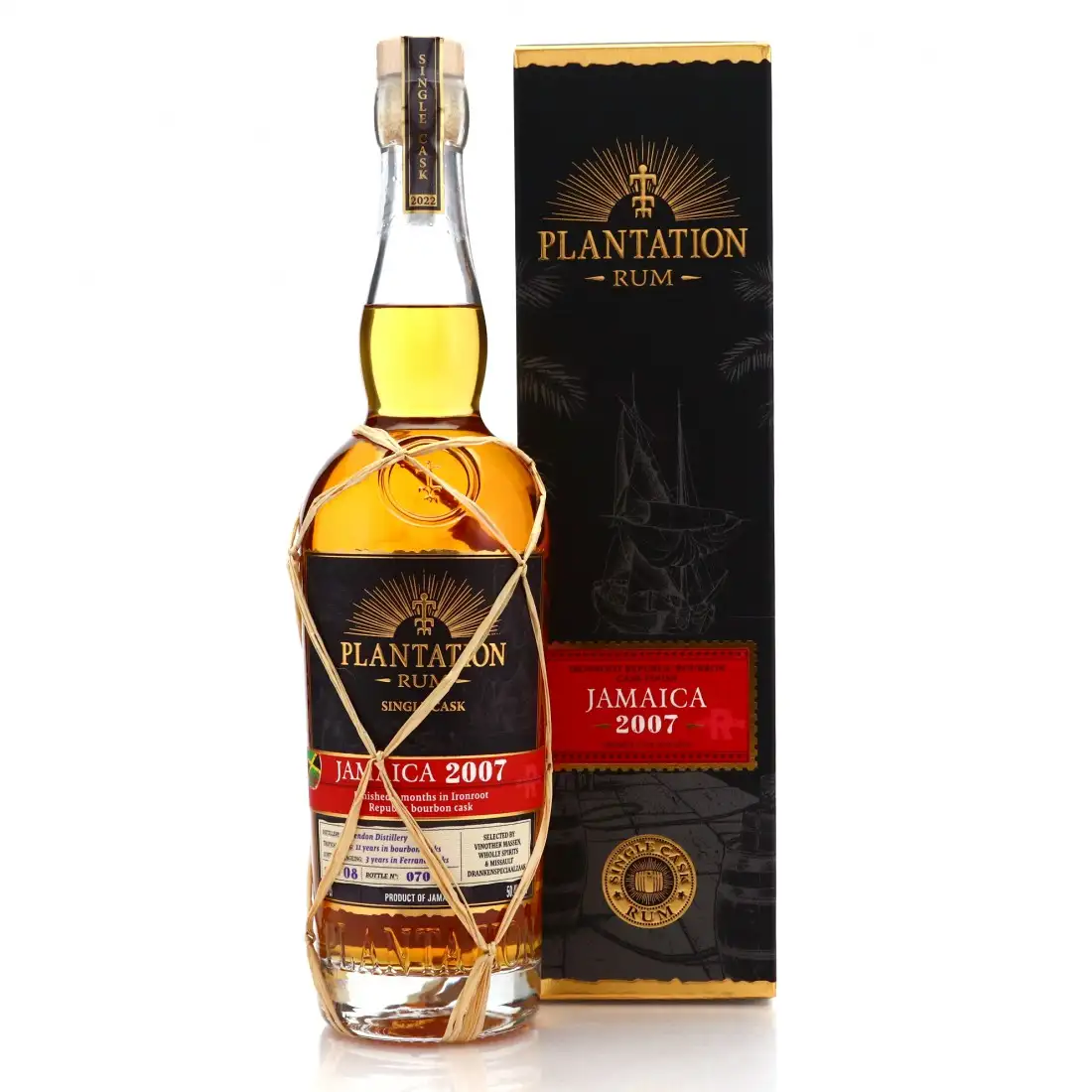 Image of the front of the bottle of the rum Plantation Ironroot Harbinger 115 Cask Finish (Single Cask 2022)