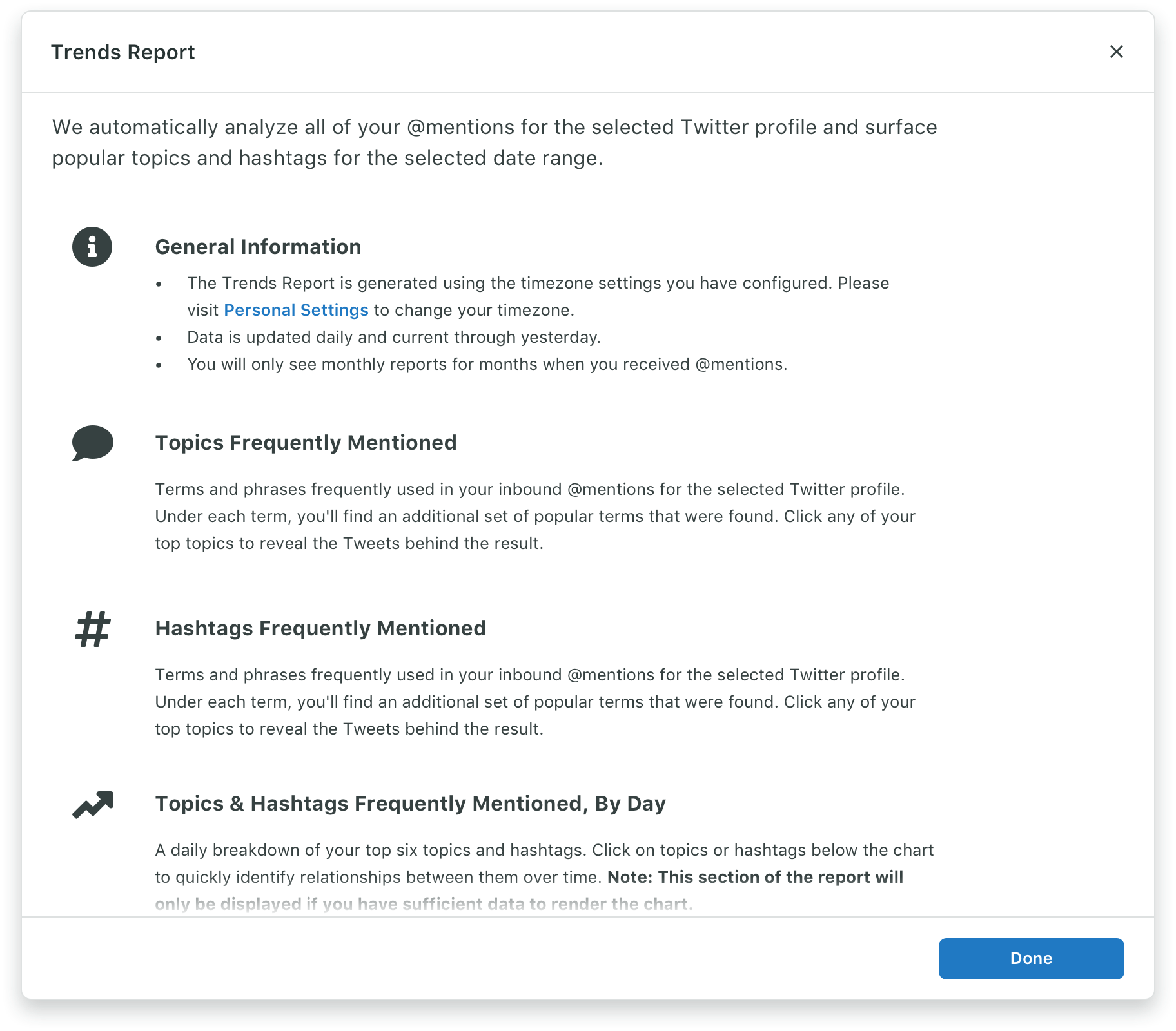 Modal with multi-column content