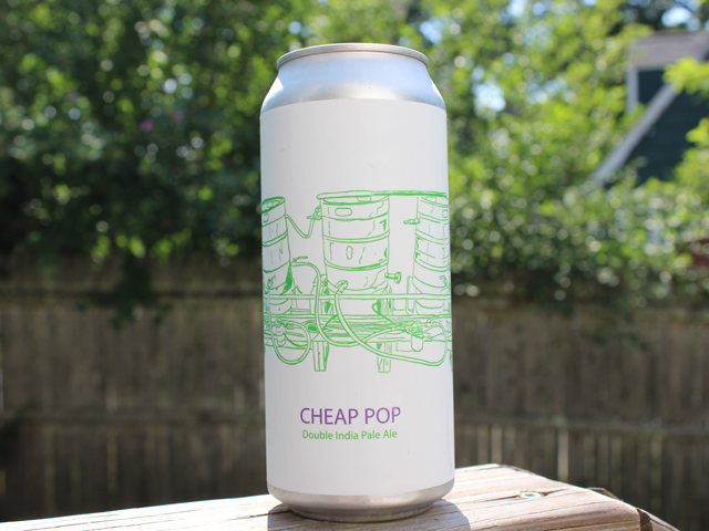 A can of Cheap Pop, a Double IPA from Fidens Brewing in New York
