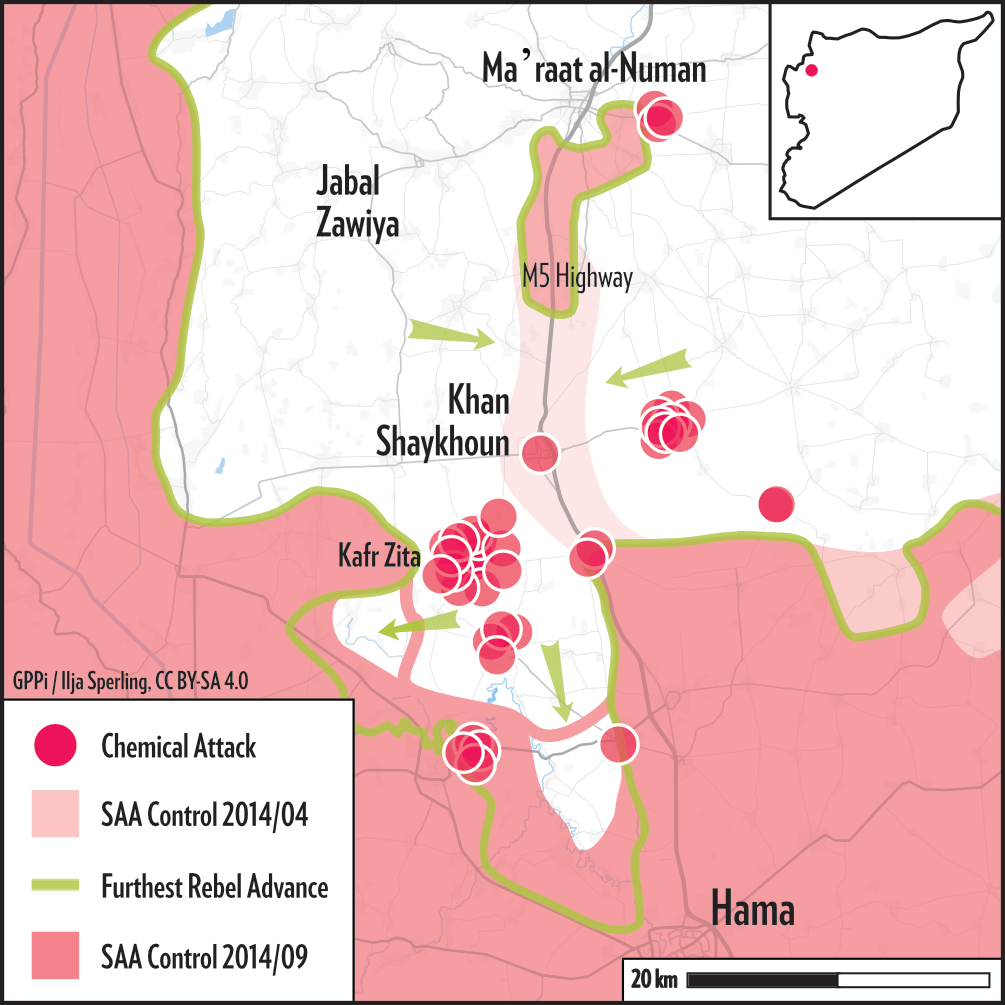 Map of Hama 2014 Campaign