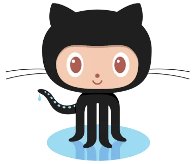 GitHub's mascot, Octocat, who has cat ears and tentacle legs
