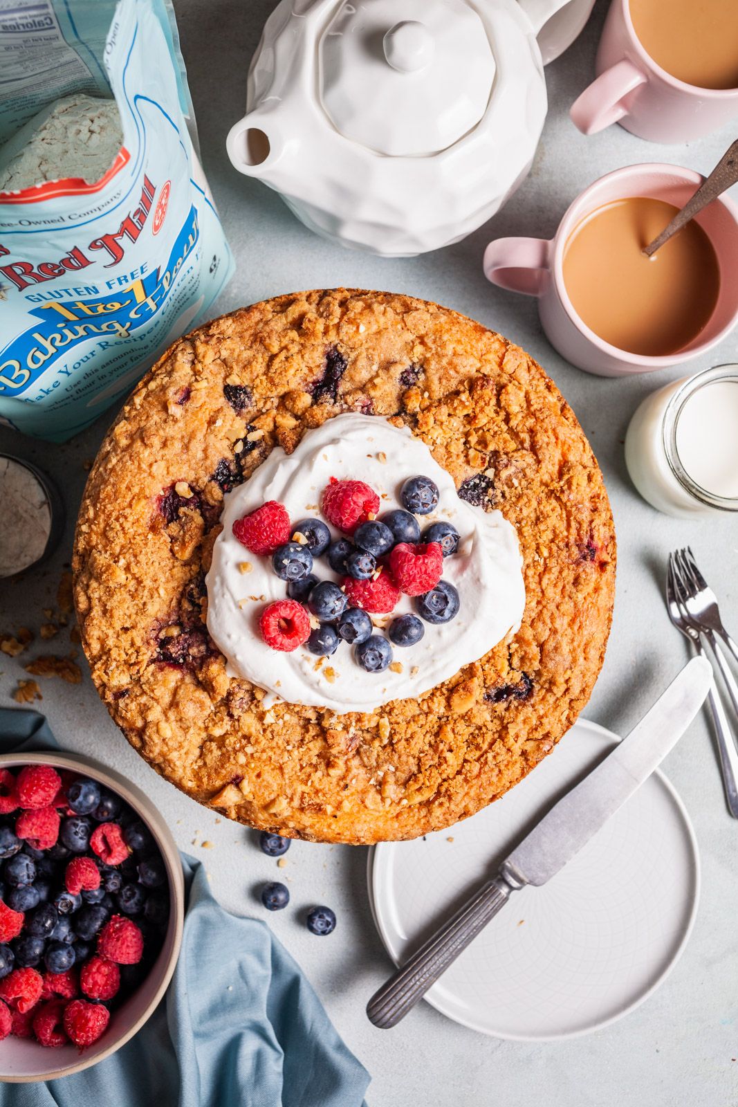 Greek Yoghurt Berry Breakfast Cake