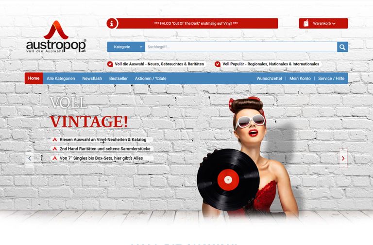 Shopware Shop Referenz: austropop