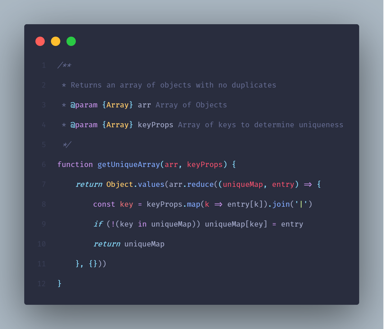 How to remove duplicate objects from a JavaScript array