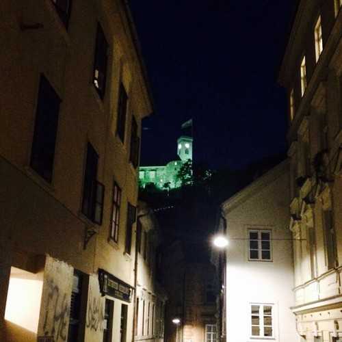 Ljubljana Castle at night