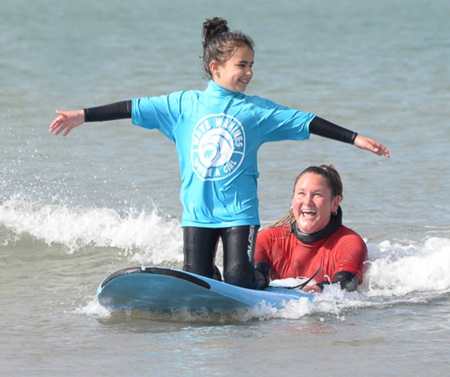 girl on surf board