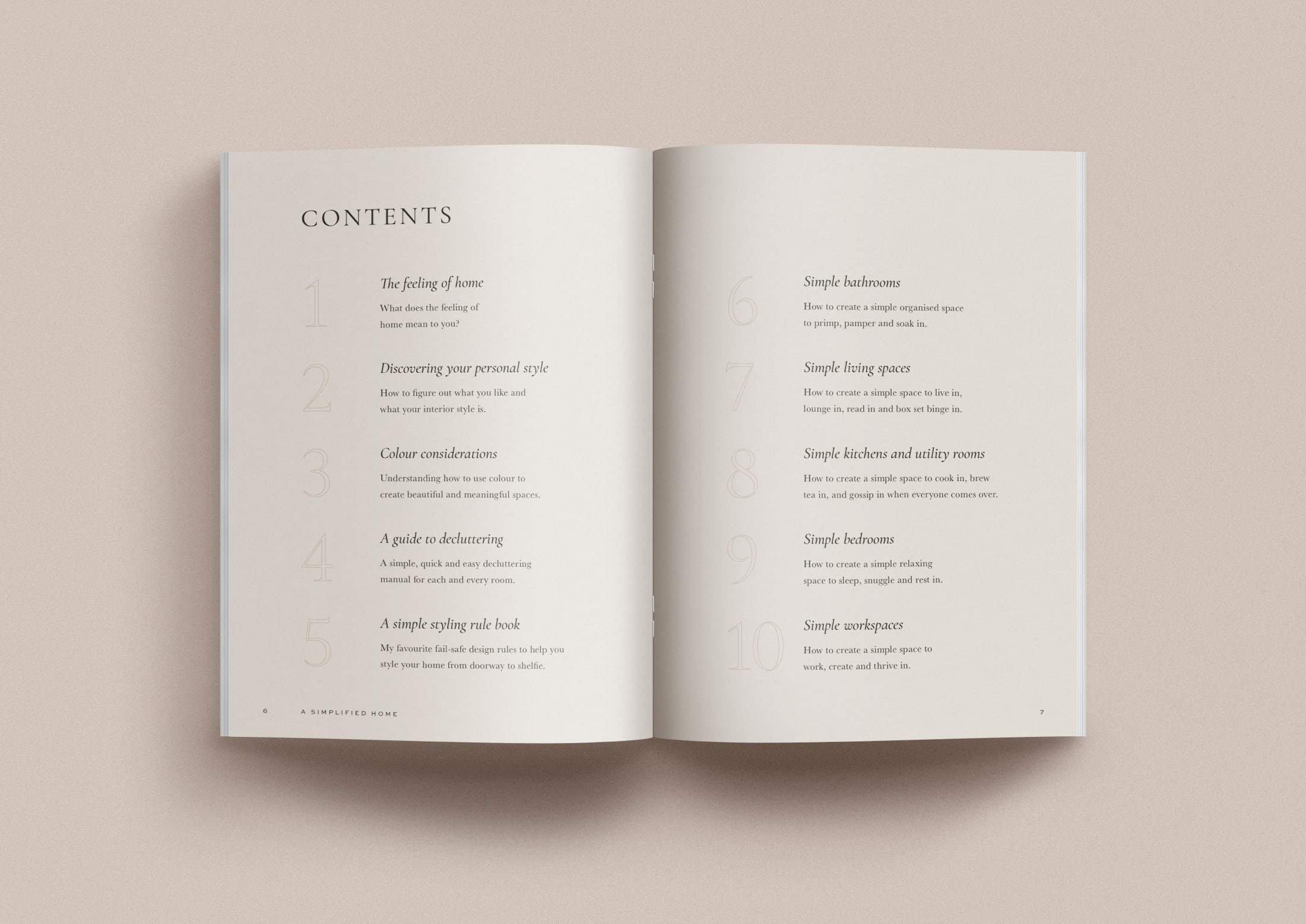 Coffee table book design for simple living author, Jessica Rose Williams