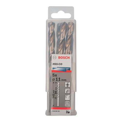 Bosch 11.0 mm HSSCo Metal Drill Bits, 5 Piece Pack 2608585901 Shop