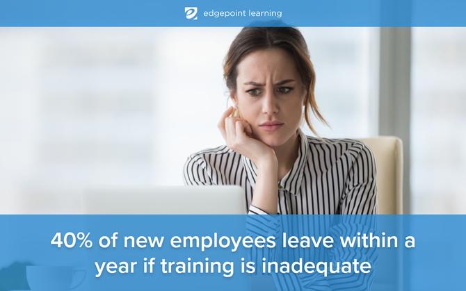 40% of new employees leave within a year if training is inadequate