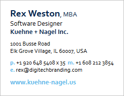 Kuehne + Nagel Reply Email Signature