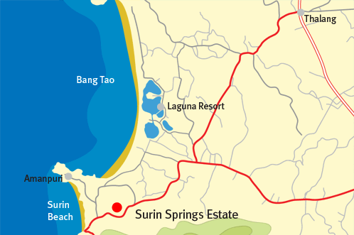 Surin Springs Map Local