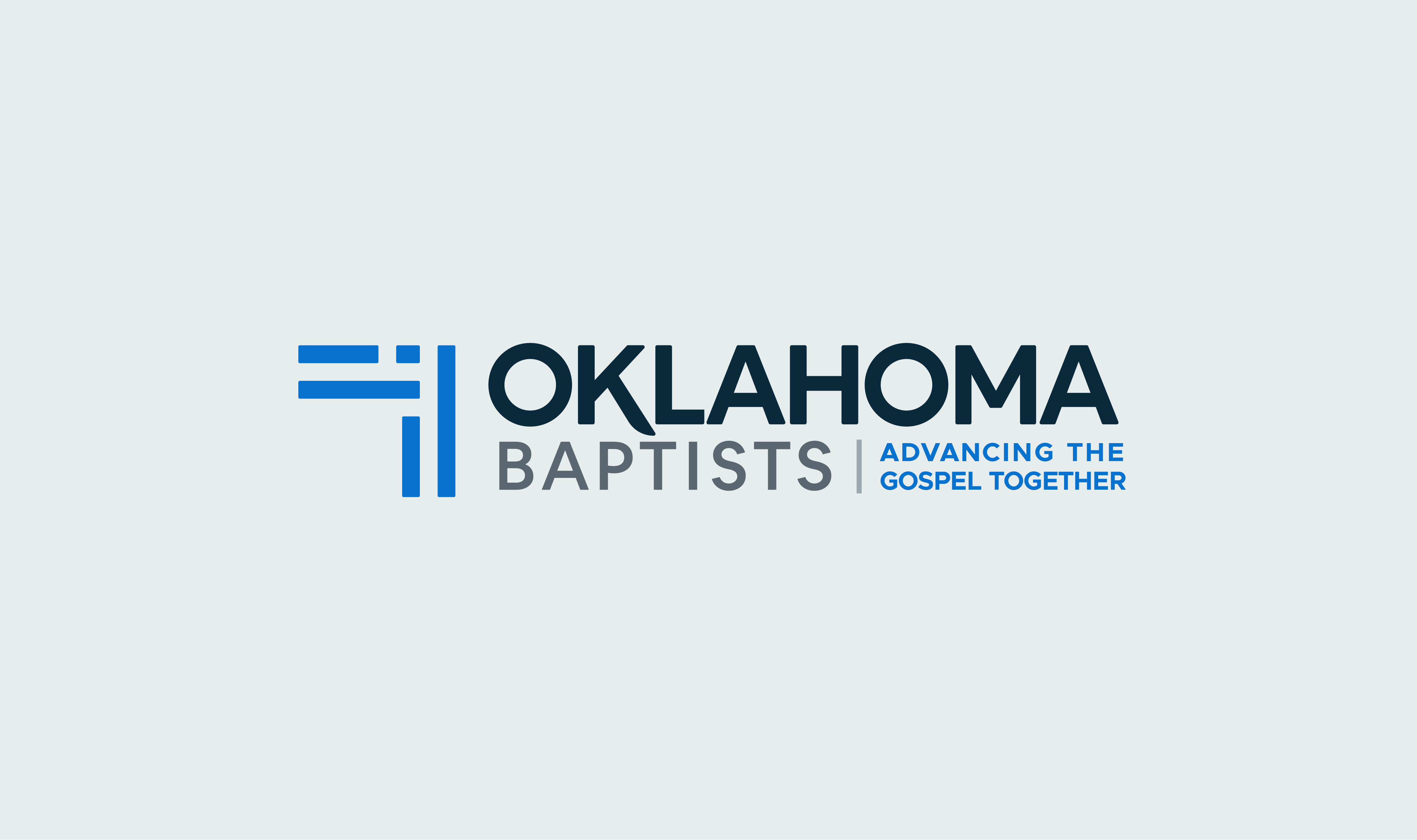 A version of the Oklahoma Baptists logo with the tagline 'Advancing the Gospel together'