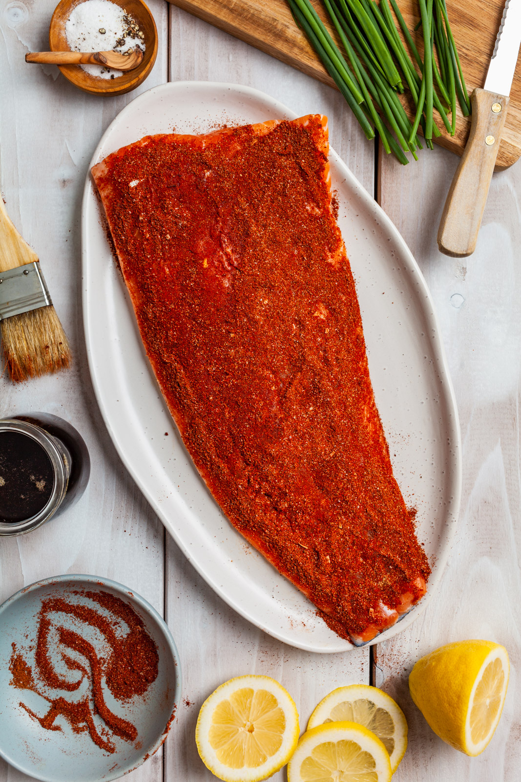 Spiced Cedar Plank Salmon With a Maple Bourbon Glaze