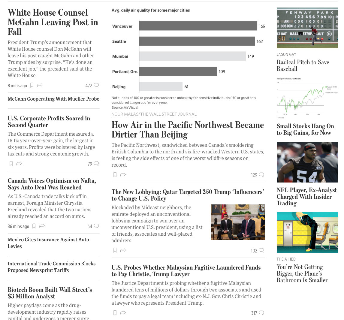 An updated homepage layout using my new card component system