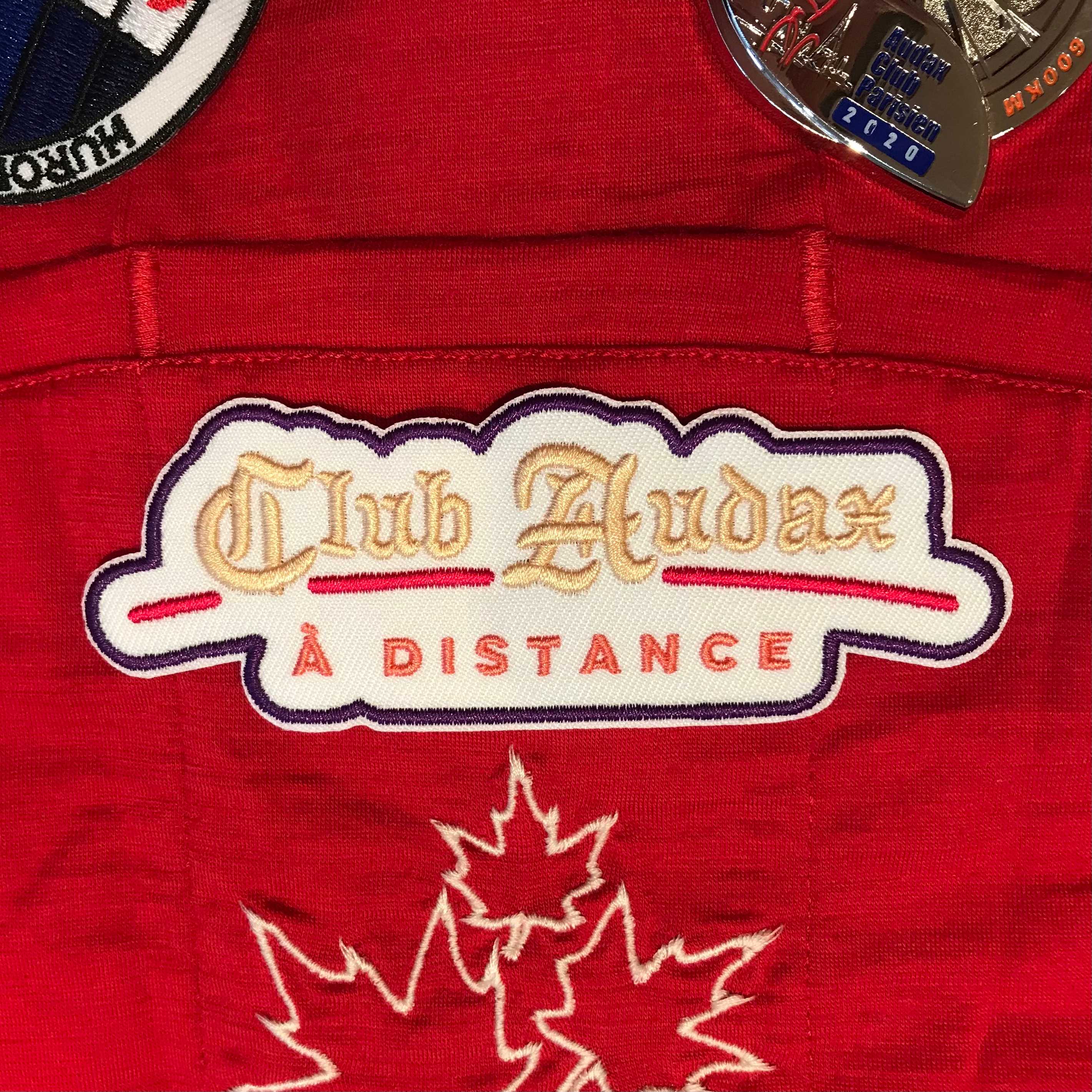 A custom patch to celebrate riding by your lonesome! Club Audax à Distance is a play on long distance relationships and the time we spend together.
